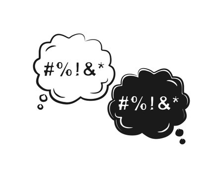 Swear word speech bubble. Vector illustration.のイラスト素材