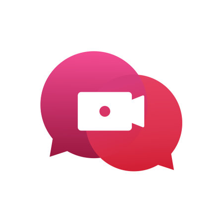 Video chat symbol. Vector illustrationのイラスト素材