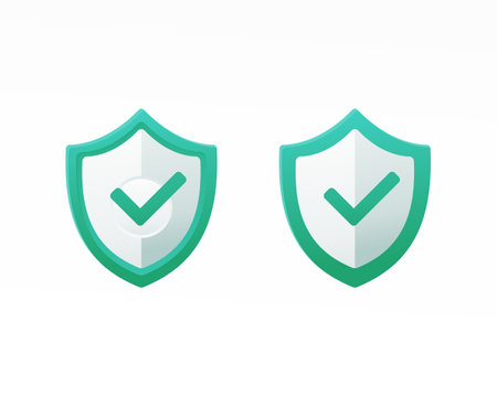Shield check symbol. Vector illustrationのイラスト素材