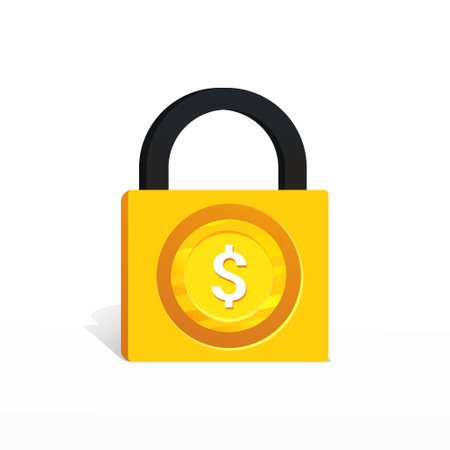 Lock money symbol. Investment security. Vector illustrationのイラスト素材