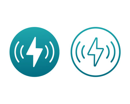 Wireless charging icon. Illustration vectorのイラスト素材