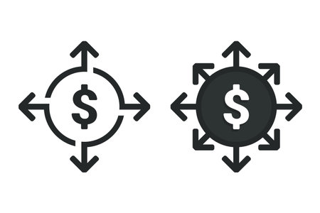 Money expand icon. Illustration vectorのイラスト素材