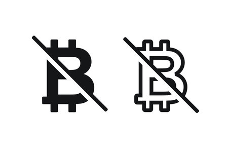 No bitcoin icon. Illustration vectorのイラスト素材