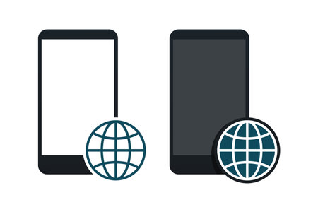 Phone network icon. Illustration vectorのイラスト素材