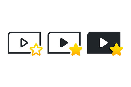 Video star favorite icon. illustration vectorのイラスト素材
