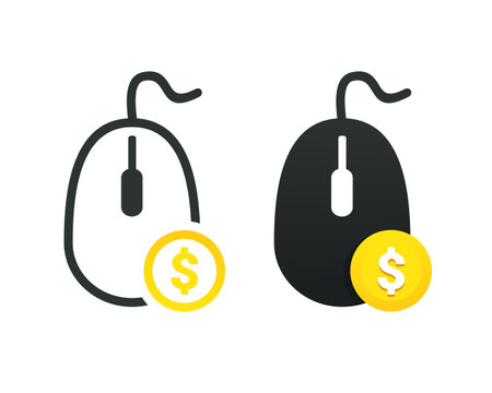Pay per click. Ppc icon. Illustration vectorのイラスト素材