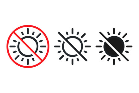 No sun icon. Illustration vectorのイラスト素材