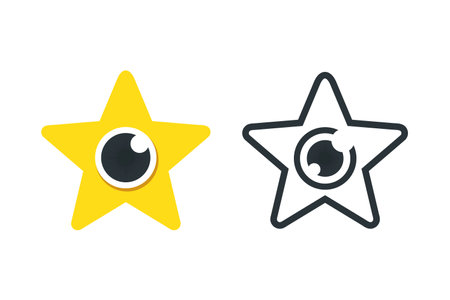 Eye star icon. Illustration vectorのイラスト素材