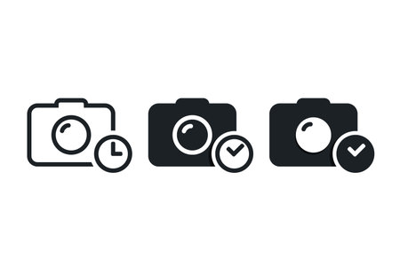 Camera time icon. Illustration vector