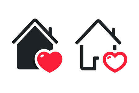 House love icon. Illustration vectorのイラスト素材