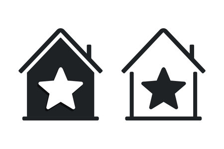 House star icon. Illustration vectorのイラスト素材