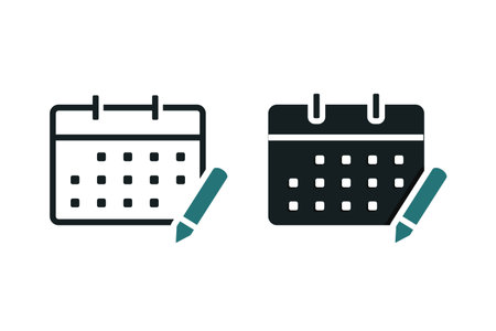 Edit calendar icon. Illustration vectorのイラスト素材
