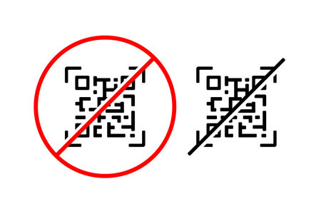 Qr code banned. Illustration vectorのイラスト素材