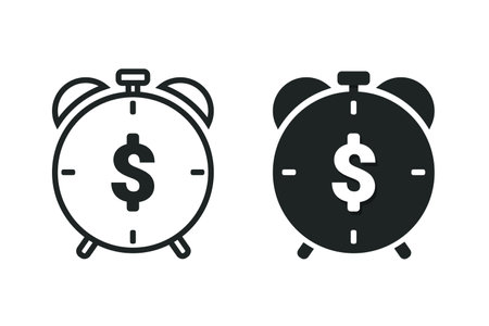 Money time symbol. Illustration vectorのイラスト素材