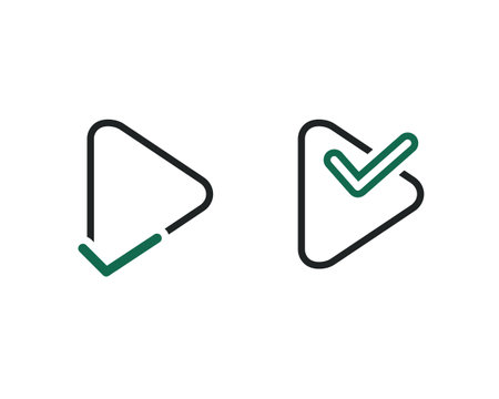 Video checklist icon. Illustration vectorのイラスト素材
