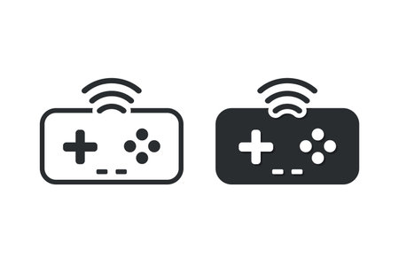 Wireless gamepad icon. Illustration vectorのイラスト素材