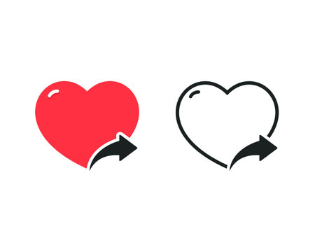 Share love icon. illustration vectorのイラスト素材