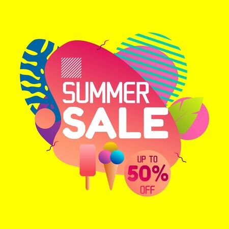 Summer Sale Design Vector Illustrationのイラスト素材