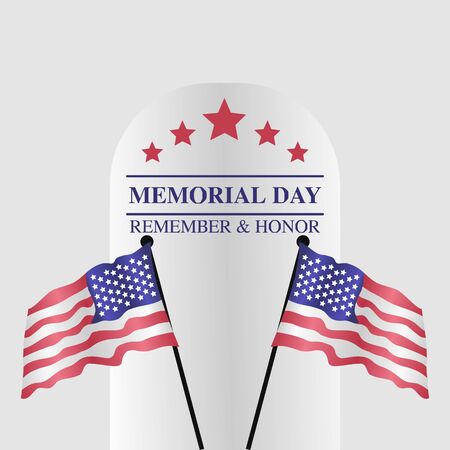 USA Memorial Day Vector Illustrationのイラスト素材