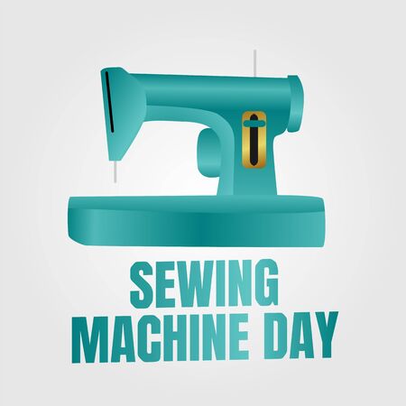 Sewing Machine Day Vector Illustrationのイラスト素材