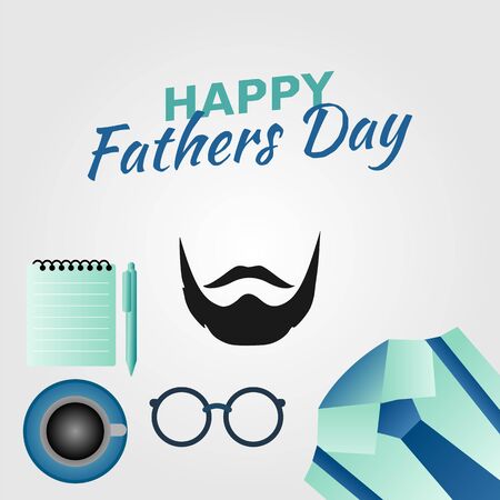 Happy Father's Day Design Vector Illustrationのイラスト素材