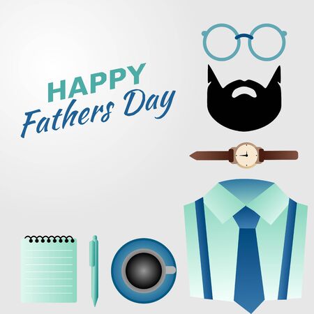 Happy Father's Day Design Vector Illustrationのイラスト素材