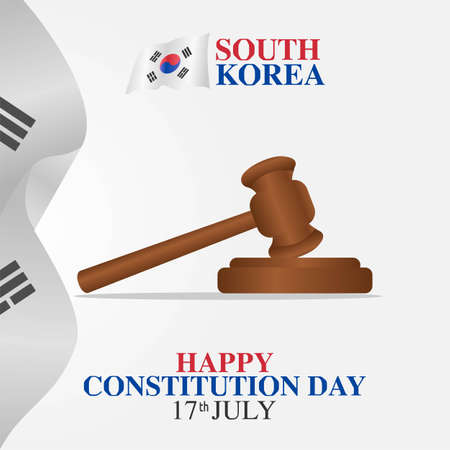 Constitution Day in South Korea Vector Illustrationのイラスト素材