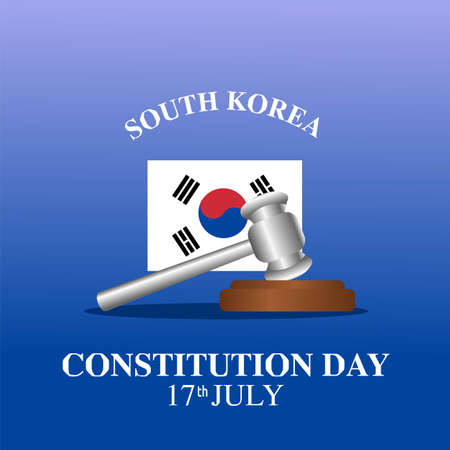 Constitution Day in South Korea Vector Illustration