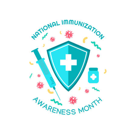 National Immunization Awareness Month Vector Illustrationのイラスト素材
