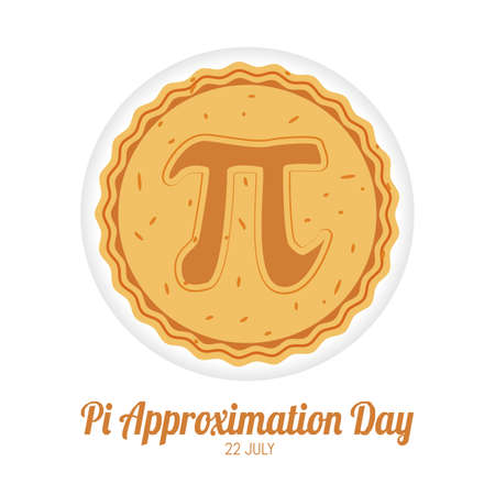 Pi Approximation Day Vector Illustrationのイラスト素材