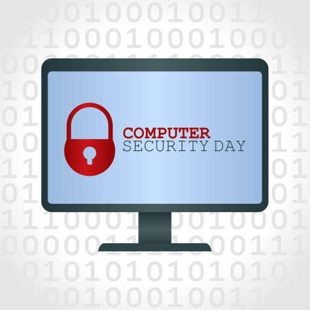 Computer Security Days Vector Illustration. Suitable for greeting card, poster and banner.のイラスト素材