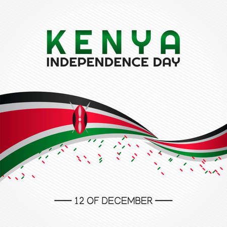 Kenya Independence Day Vector Illustration. Suitable for greeting card poster and banner.のイラスト素材