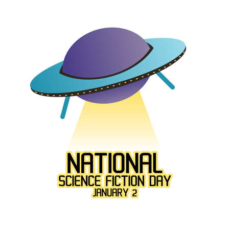National Science Fiction Day Vector Illustration. Suitable for greeting card poster and bannerのイラスト素材