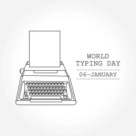 World Typing Day Vector Illustration. Suitable for greeting card poster and bannerのイラスト素材