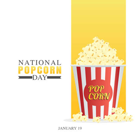 National Popcorn Day Vector Illustration. Suitable for greeting card poster and bannerのイラスト素材