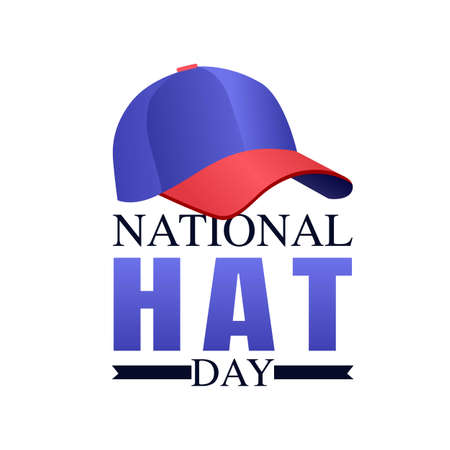 National Hat Day Vector Illustration. Suitable for greeting card poster and bannerのイラスト素材