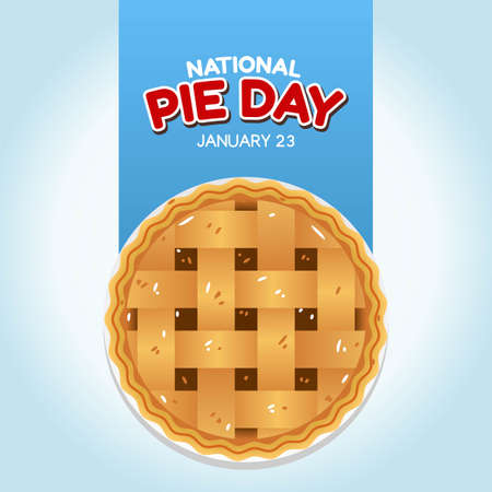National Pie Day Vector Illustration. Suitable for greeting card poster and bannerのイラスト素材