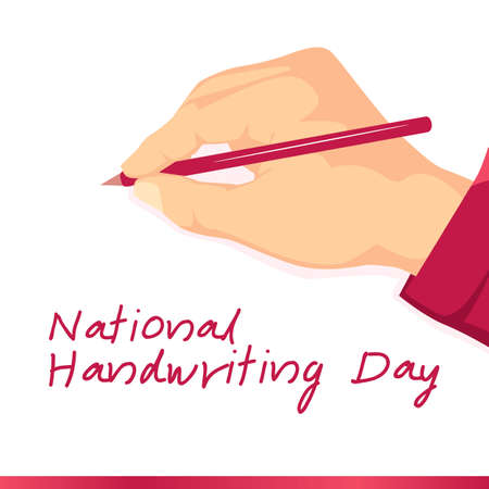 National Handwriting Day Vector Illustration. Suitable for greeting card poster and bannerのイラスト素材
