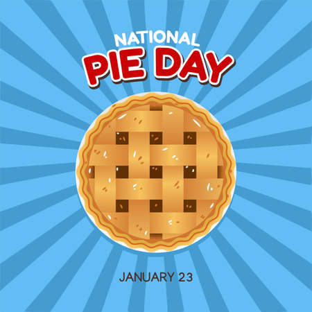 National Pie Day Vector Illustration. Suitable for greeting card poster and bannerのイラスト素材