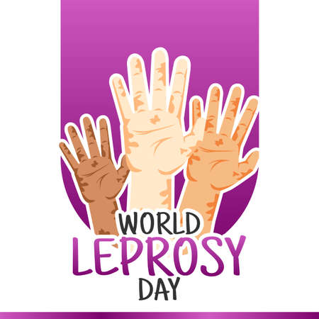 World Leprosy Day Vector Illustration. Suitable for greeting card poster and bannerのイラスト素材