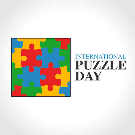 International Puzzle Day Vector Illustration. Suitable for greeting card poster and bannerのイラスト素材