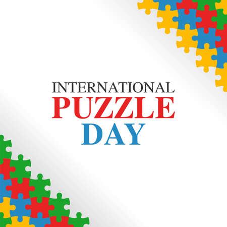 International Puzzle Day Vector Illustration. Suitable for greeting card poster and bannerのイラスト素材