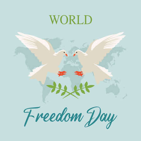 World Freedom Day Vector Illustrationのイラスト素材