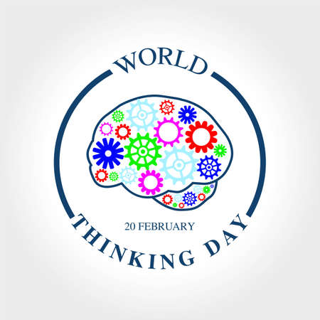 World Thinking Day Vector Illustration. Suitable for Greeting Card, Poster and Banner.のイラスト素材