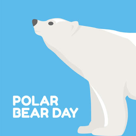 Polar Bear Day Vector Illustration. Suitable for Greeting Card, Poster and Banner.のイラスト素材