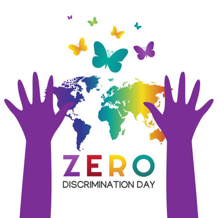 Zero Discrimination Day Vector Illustration. Suitable for Greeting Card, Poster and Banner.のイラスト素材
