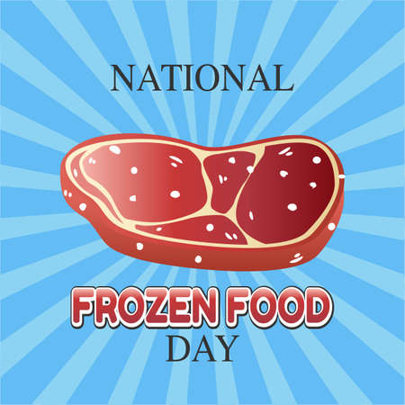 National Frozen Food Day Vector Illustration. Suitable for Greeting Card, Poster and Banner.のイラスト素材