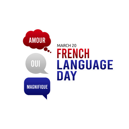 French Language Day Vector Illustration. Suitable for greeting card poster and banner.のイラスト素材