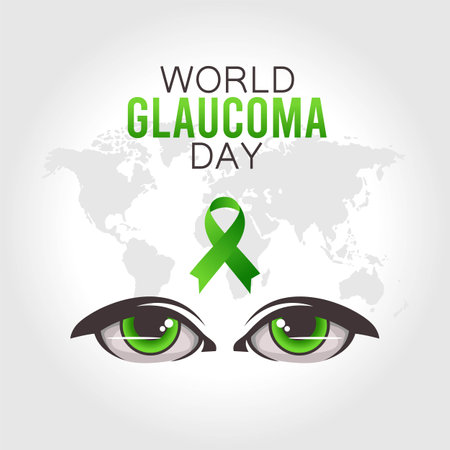 World Glaucoma Day Vector Illustration. Suitable for greeting card poster and banner.のイラスト素材