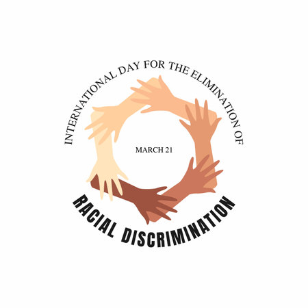 International Day for The Elimination of Racial Discrimination Vector Illustration. Suitable for greeting card poster and banner.のイラスト素材